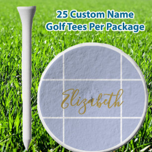 Simple lilac purple minimalist custom name ladies  golf tees
