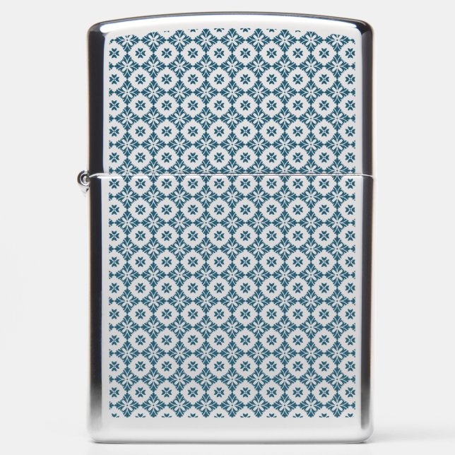 Simple lily pattern zippo lighter (Front)