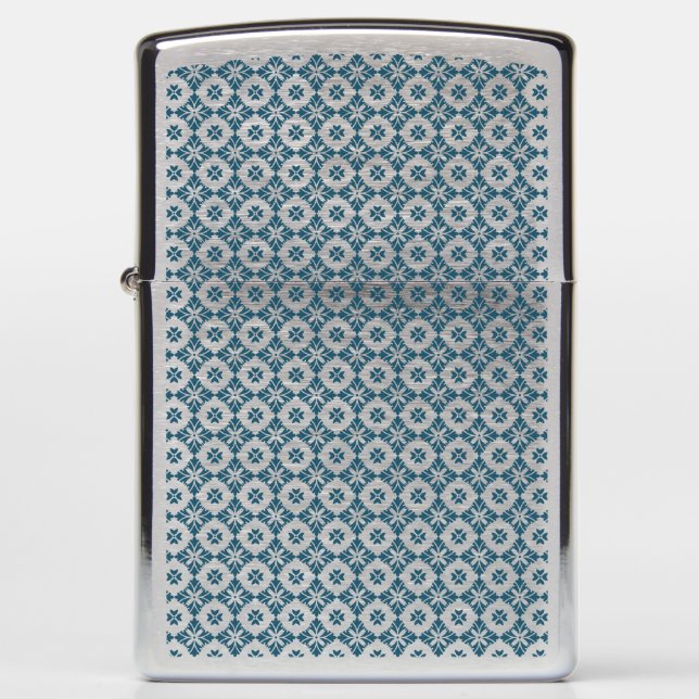 Simple lily pattern zippo lighter (Front)