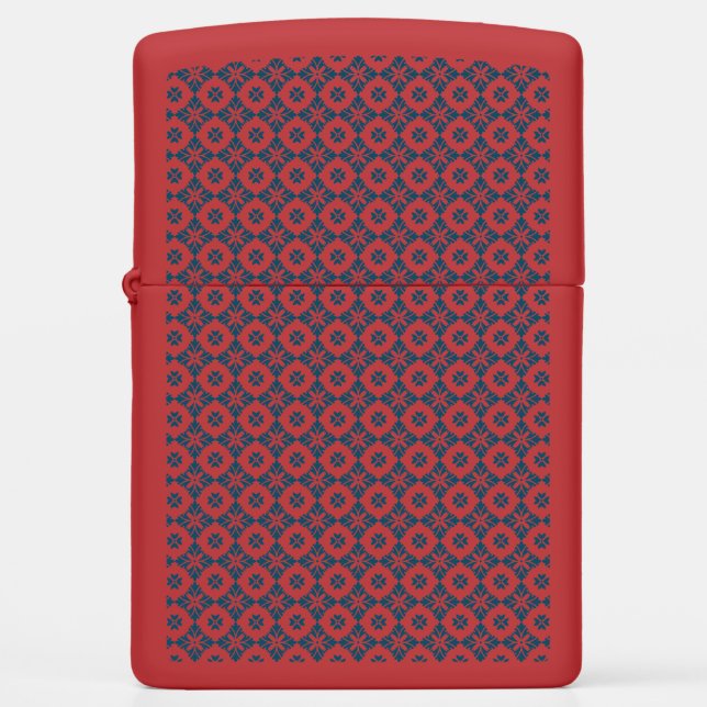 Simple lily pattern zippo lighter (Front)