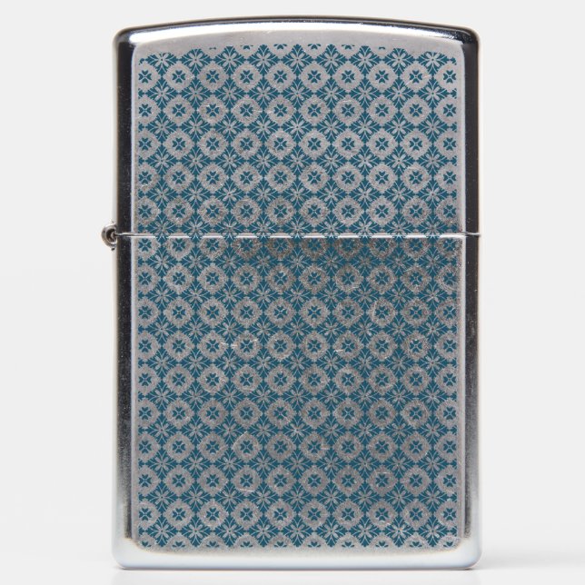 Simple lily pattern zippo lighter (Front)
