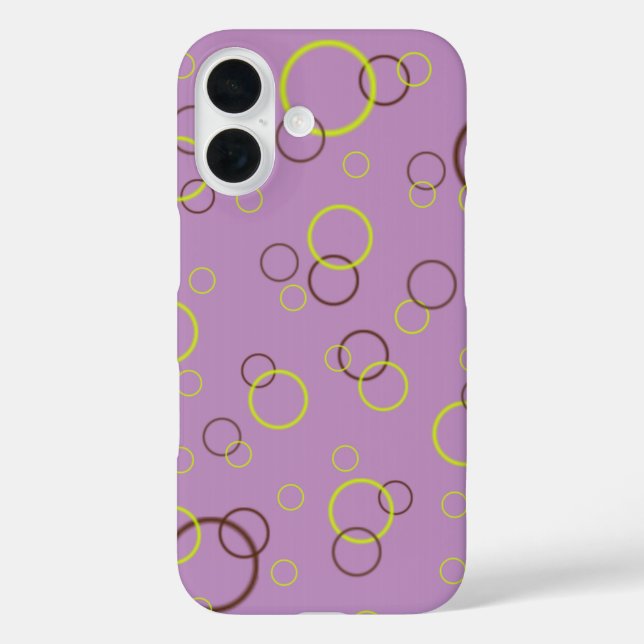 Simple Lime Brown circles Purple Violet Pattern Case-Mate iPhone Case (Back)