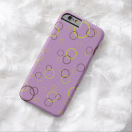 Simple Lime Brown circles Purple Violet Pattern Barely There iPhone 6 Case