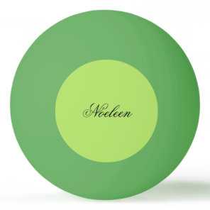 Simple lime color custom name ping pong ball