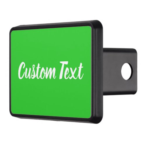 Simple Lime Green and White Script Text Template Hitch Cover