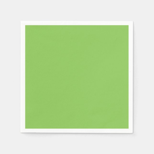 Simple Lime Green Cocktail Napkins (Front)
