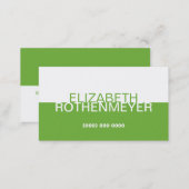 Simple Lime Green Panel Business Card (Front/Back)