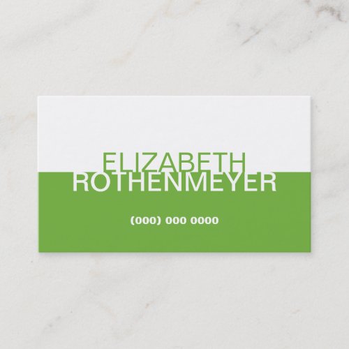 Simple Lime Green Panel Business Card
