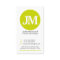 Simple lime, grey & white circle business card