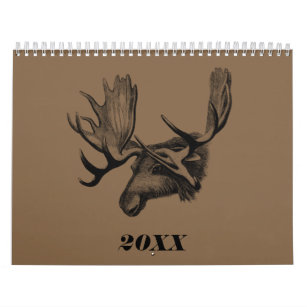 Simple Line Animal Drawing 2024 Calendar