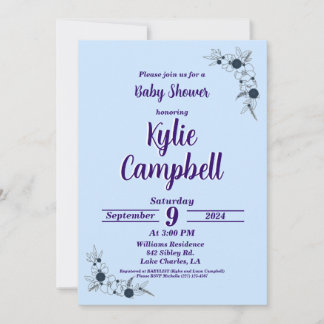 Simple Line Art Boho Baby Shower Invitation