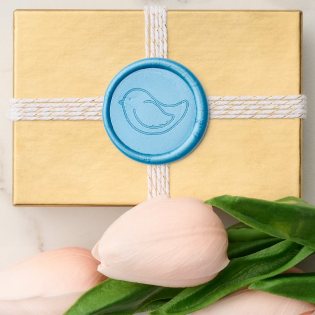 Simple Line Bird  Wax Seal Sticker (Front)