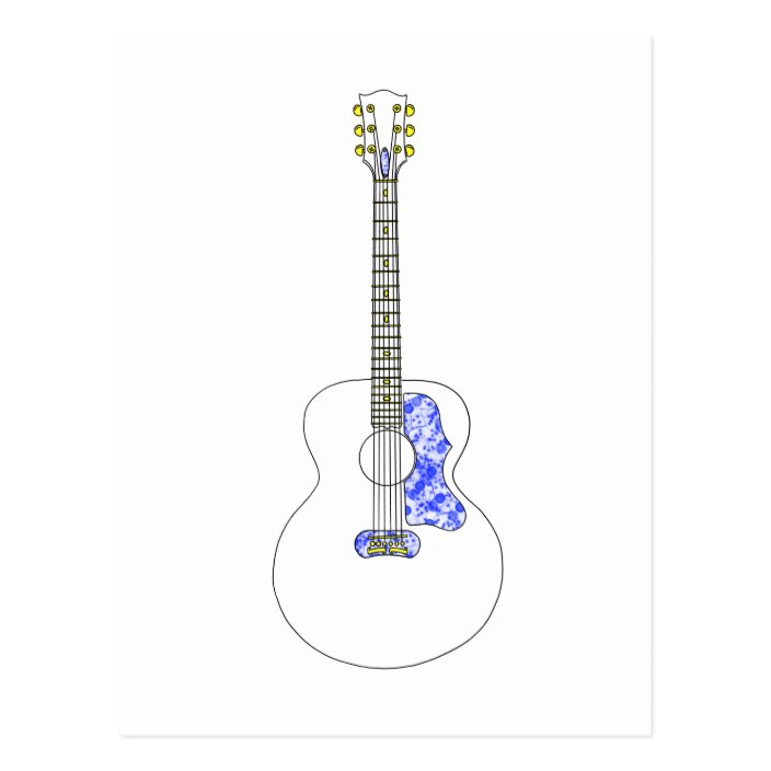 Simple Line Drawing Acoustic Guitar Cool Art Music Postcard Zazzle Com Step by step drawing tutorial on how to draw an electric guitar. simple line drawing acoustic guitar cool art music postcard zazzle com