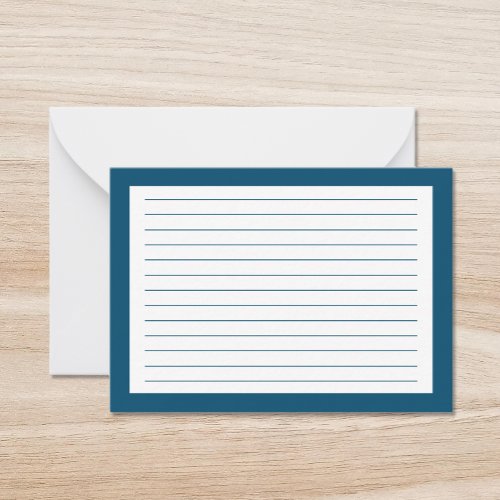 Simple Line Ruled Index Study Note Card