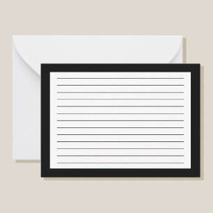 Simple Line Ruled Index Study Note Card