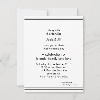 Simple line (white) 4.25x5.5 invitation