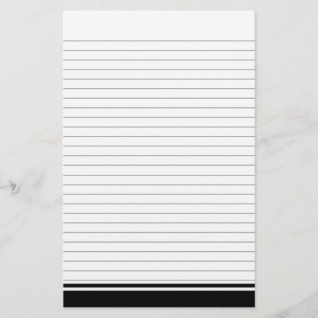 Simple Lined Paper for Notes Stationery (Front)