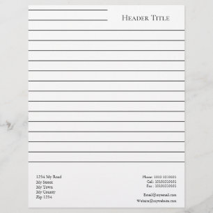 Simple Lined Personalized Letterhead