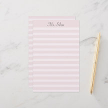 Simple Lined Personalized Stationery : Dusty Rose