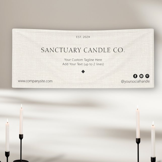 Simple Linen Business Event Display Marketing Banner (Creator Uploaded)