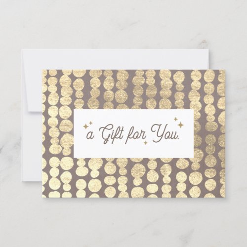 Simple Linen image Gold Pattern Gift Certificate