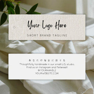 Simple Linen Logo Branding Hang Tag Mini