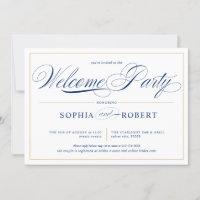 Simple Lines Calligraphy Elegant Welcome Party