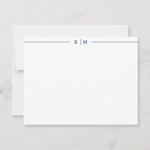 Simple Lines Custom Name Personal or Professional Note Card