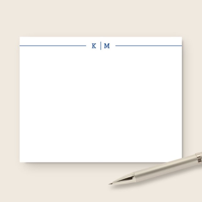 Simple Lines Custom Name Personal or Professional Note Card (Creator Uploaded)
