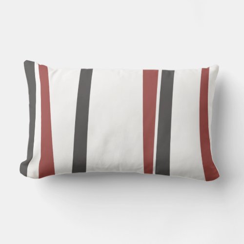 SIMPLE LINES Red Black Retro DESIGN Throw Pillow