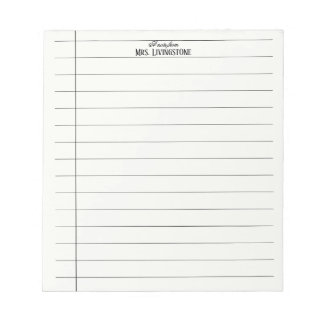 Simple Lines Teacher Notepad
