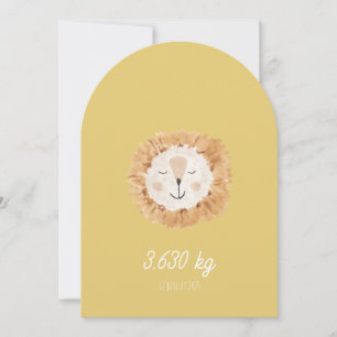 Simple Little Lion Birth Announcement