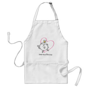 Simple Little Miss Princess Pink Heart Adult Apron