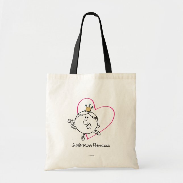 Simple Little Miss Princess | Pink Heart Tote Bag (Front)