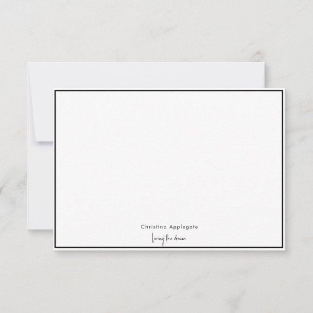 Simple Living the Dream Custom Name  Thank You Card (Front)