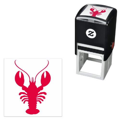 Simple Lobster Seafood Nautical Self_inking Stamp