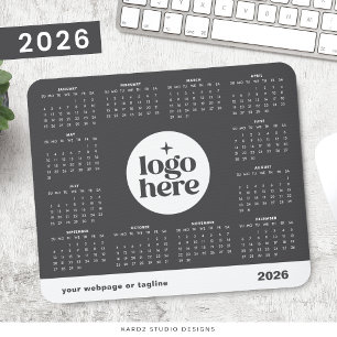 Simple Logo 2026 Business Full Year Calendar Mouse Pad
