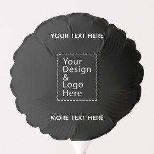 Simple Logo and DesignText Business Branding Black Balloon