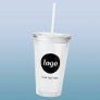 Simple Logo and Text Business Acrylic Tumbler