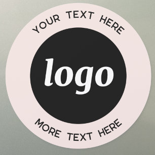Simple Logo and Text Business Blush Pink Car Magnet