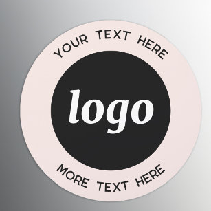 Simple Logo and Text Business Blush Pink Car Magnet