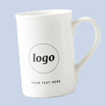 Simple Logo and Text Business Bone China Mug