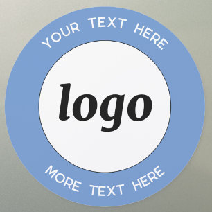 Simple Logo and Text Business Branding Blue Car Magnet