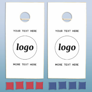 Simple Logo and Text Business Branding Cornhole Set