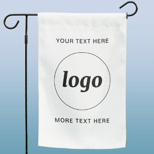 Simple Logo and Text Business Branding Garden Flag