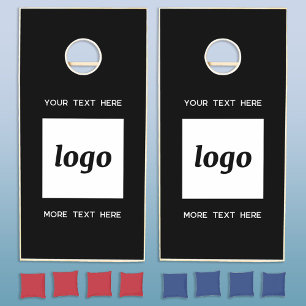 Simple Logo and Text Business Branding Promotional Cornhole Set