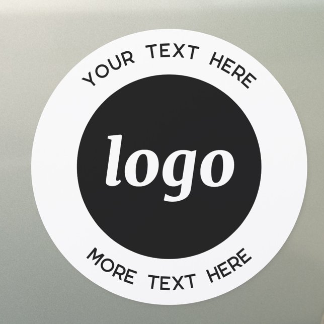 Simple Logo and Text Business Car Magnet (Logo with text business promotional car magnet)