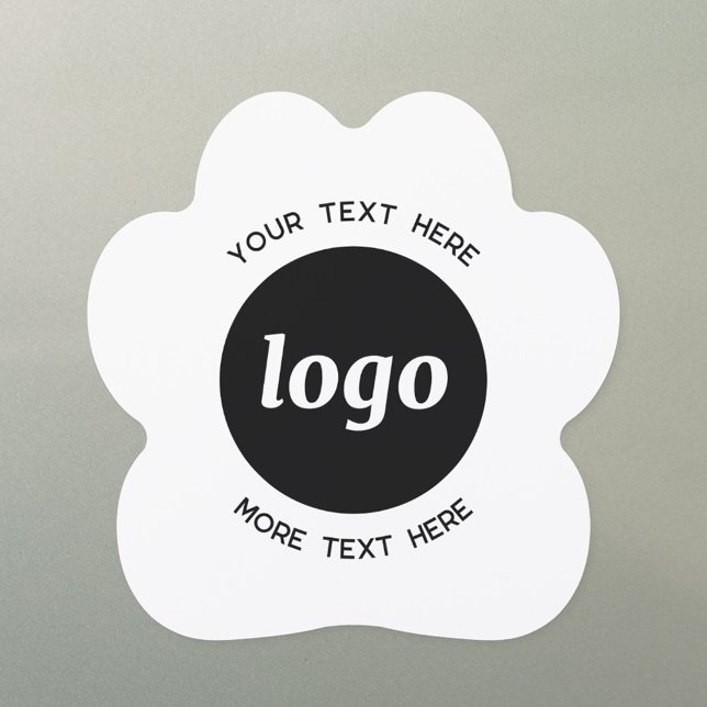 Simple Logo and Text Business Car Magnet (Simple logo with custom text business branding promotional car magnet)