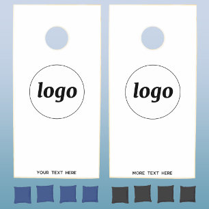 Simple Logo and Text Business Cornhole Set