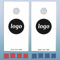 Simple Logo and Text Business Cornhole Set